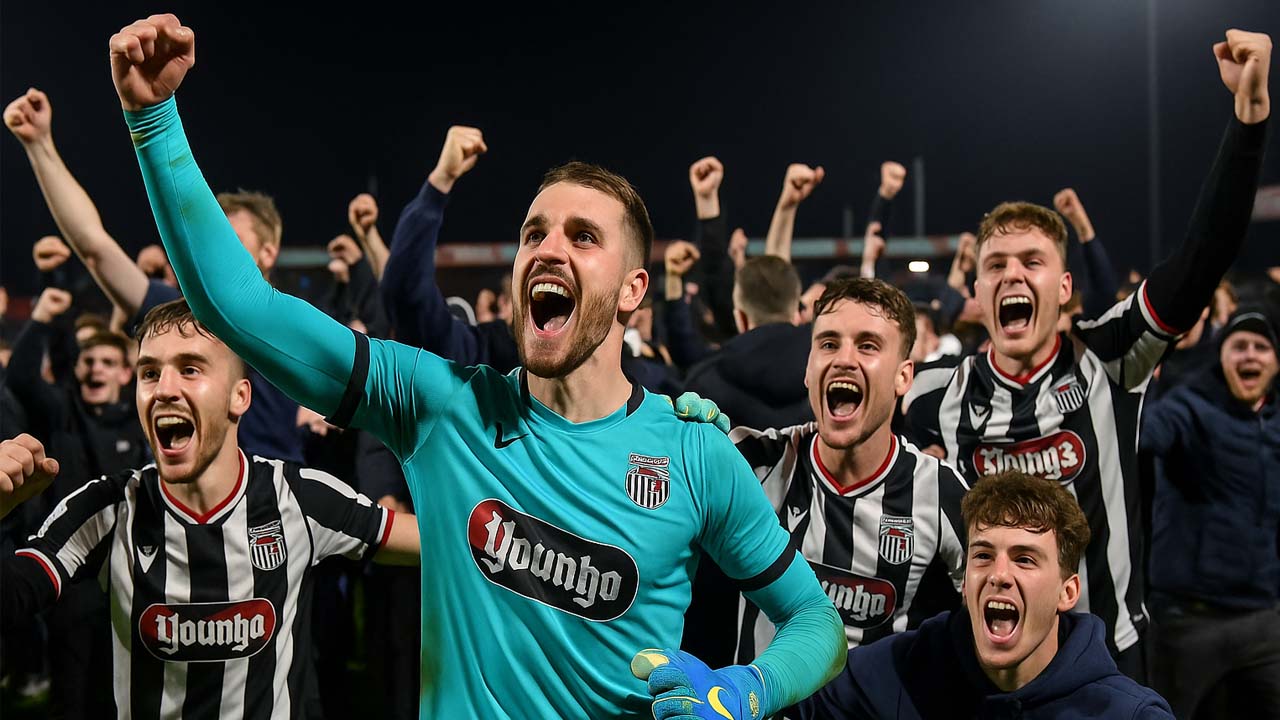 Grimsby fans vieren overwinning