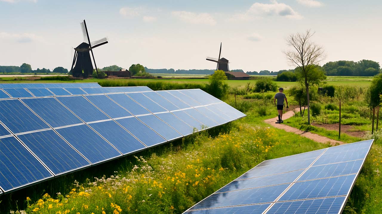 Zonnepanelen en windmolens
