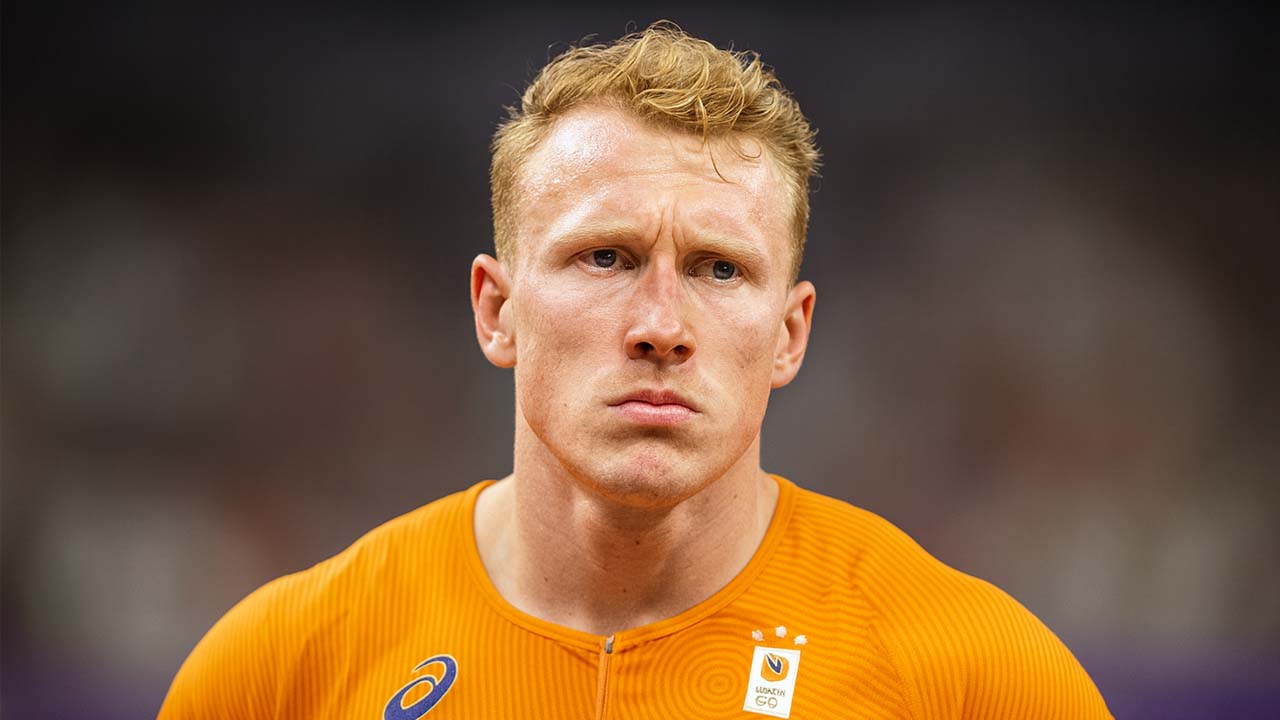 Nederlandse atleet gefocust blik