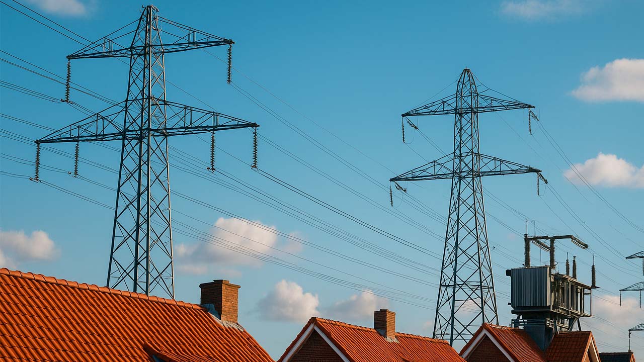 Nederlandse huizen en stroomlijnen