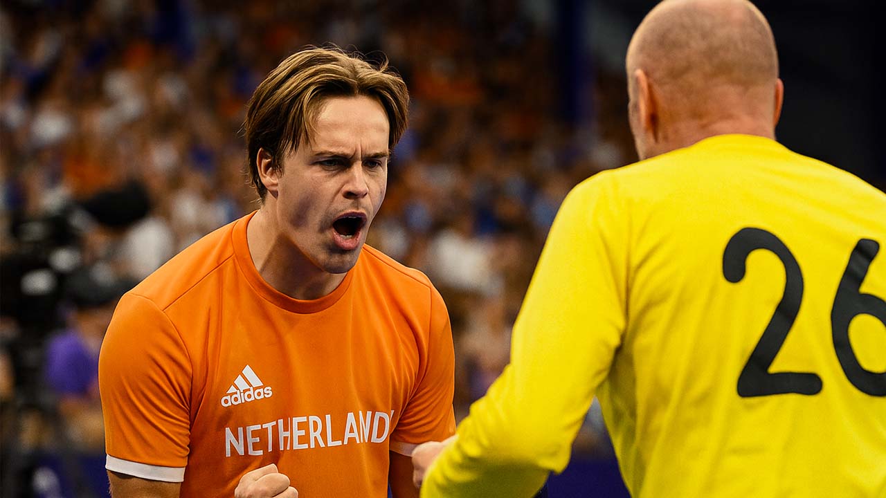 Hockeyspelers in actie