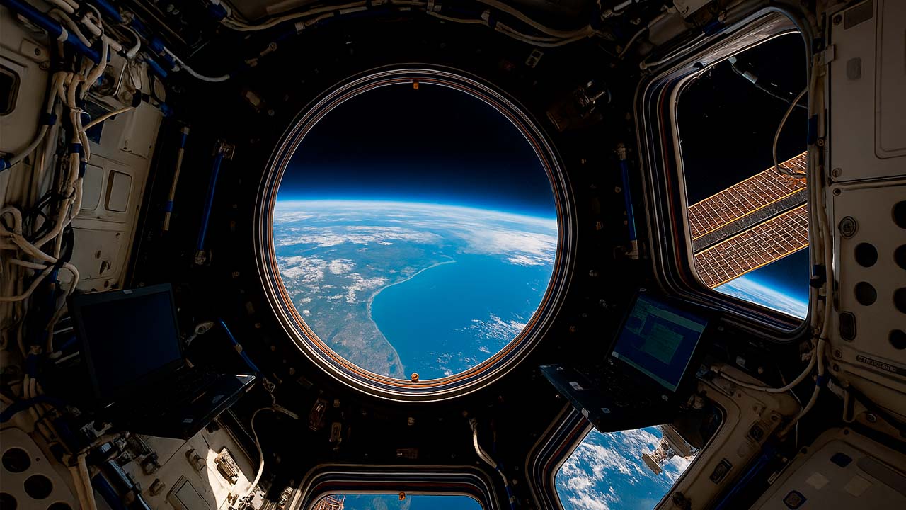 Uitzicht op aarde vanuit ISS